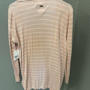 Billabong pink and white striped cardigan brand new with tags Size Medium